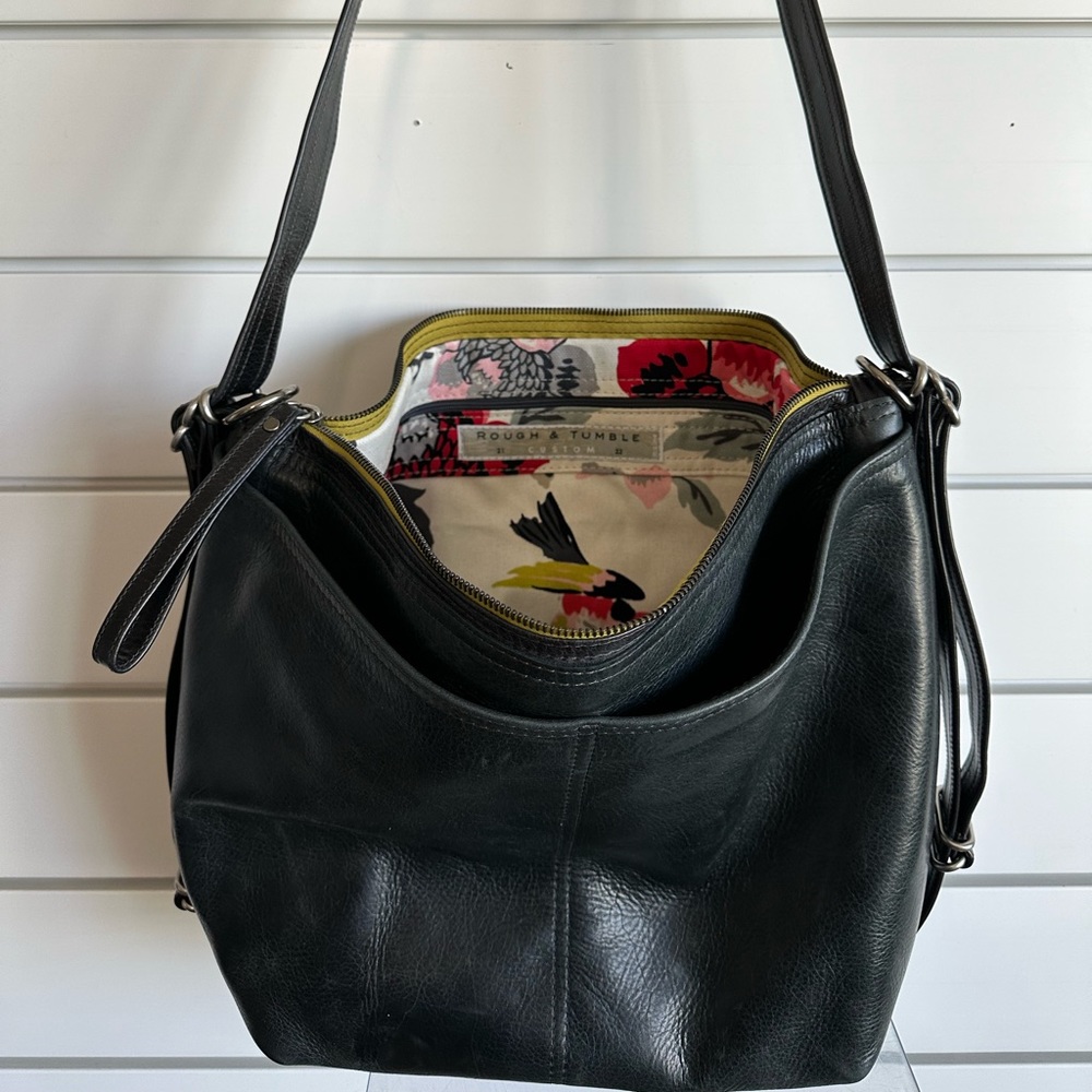 Rough & Tumble large open pocket hobo bag